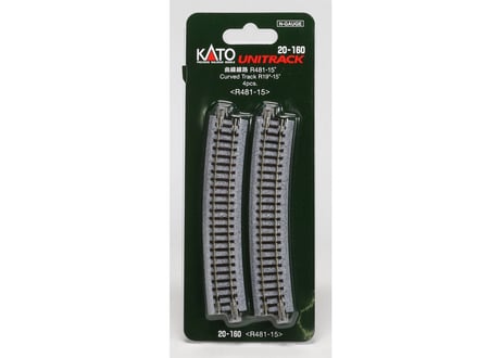 KATO 20-160 曲線線路 R481-15°(4本入)