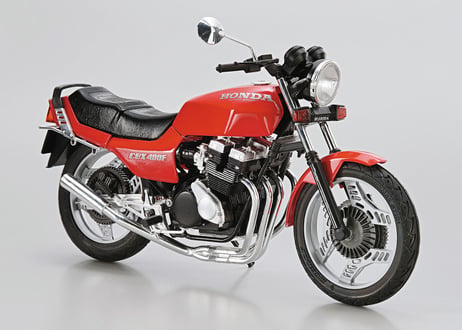 アオシマ 1/12 ザ･バイク No.48 ホンダ NC07 CBX400F モンツァレッド '81 カスタムパーツ付き