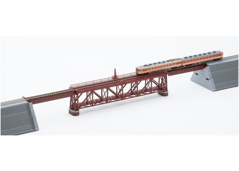 TOMIX 3266 上路式単線トラス鉄橋S280(F)(赤)(れんが橋脚・2本付