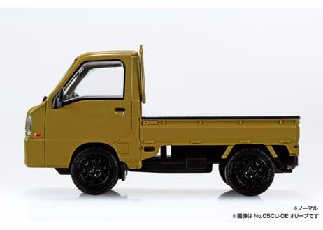 アオシマ 1/32 楽プラ スナップキット No.05CU-OE スバル サンバー トラック カスタムホイール(オリーブ)