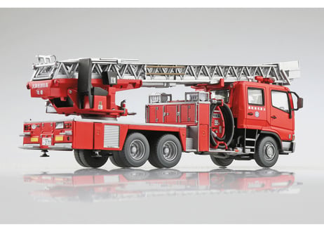 アオシマ ワーキングビークル No.03 1/72 はしご付き消防車（大津市消防局 北はしご1）【絶版】