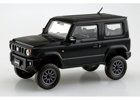アオシマ 1/32 楽プラ スナップキット No.09CU-BB スズキ JB64 ジムニー カスタムホイール(ブルーイッシュブラックパール3)