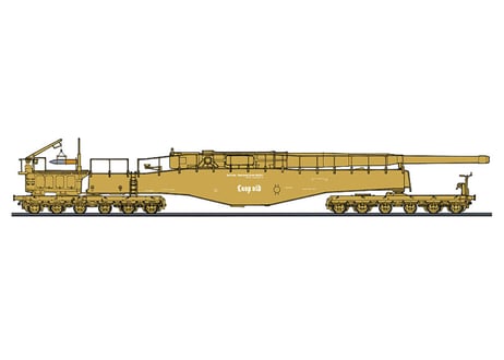 ハセガワ MT58 1/72 ドイツ列車砲 K5(E) “レオポルド” w/フィギュア