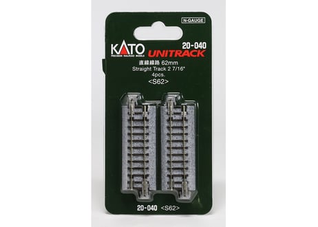 KATO 20-040 直線線路 62mm (4本入)