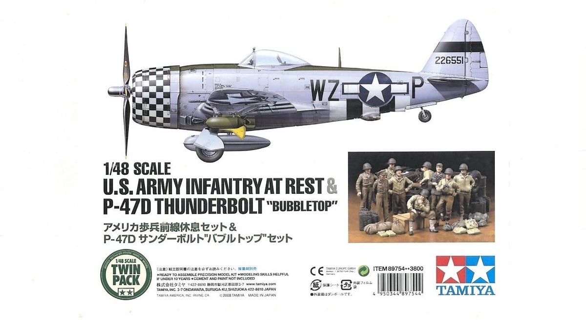 タミヤ 1/48 アメリカ歩兵休息&P-47Dセット(未使用・未開封品) (shin-