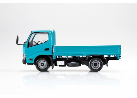 アオシマ 1/32 楽プラ スナップキット No.23-TE 日野 デュトロ 平ボデー(ターコイズ)