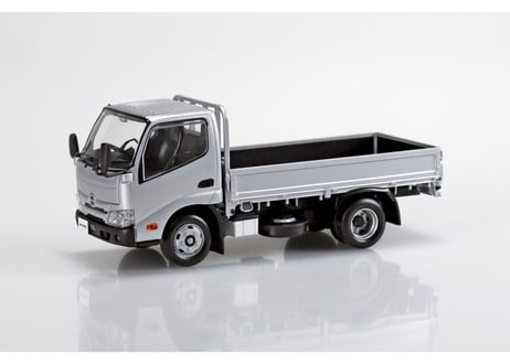 アオシマ 1/32 楽プラ スナップキット No.23-SR 日野 デュトロ 平ボデー(シルバー)