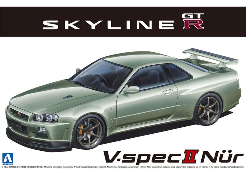 アオシマ 1/24 ザ・モデルカー No.134 ニッサン BNR34 アオシマ 1/24 ザ・モデルカー No.134 ニッサン BNR34
