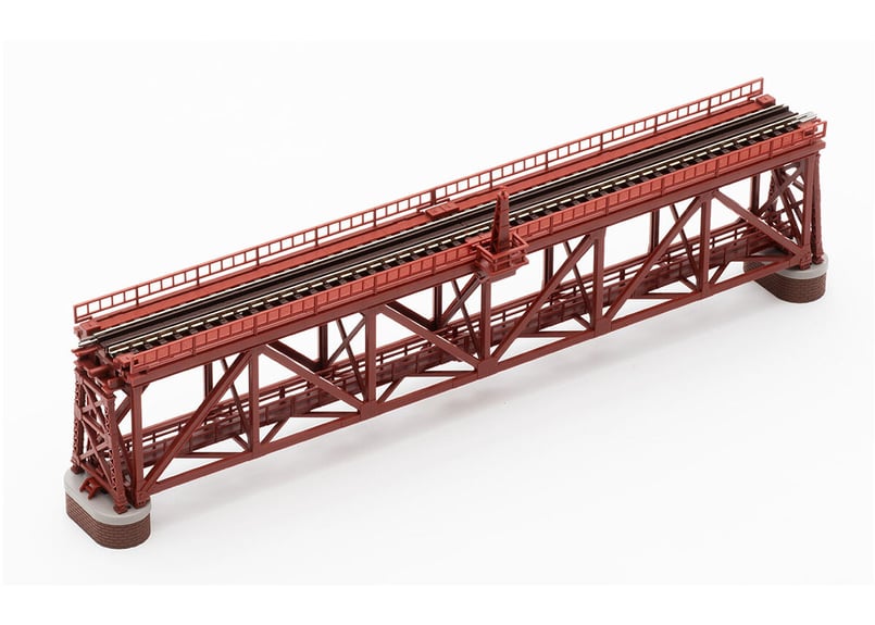【まとめ売り】TOMIX 高架橋付レール&単線トラス橋 TOMIX 3266 上路式単線トラス鉄橋S280(F)(赤)(れんが橋脚・2本付