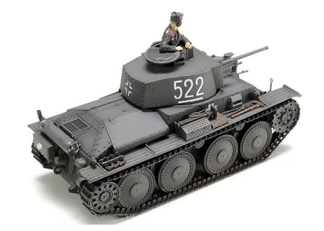 タミヤ 1/48 MM No.83 ドイツ軽戦車 38（t）E/F型