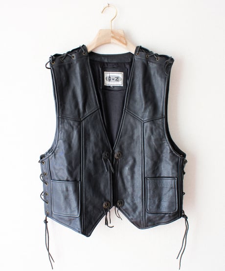 【Seek an nur】Germany Lace-up Leather Vest