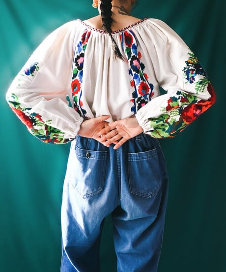 【Seek an nur】Romanian Vintage Embroidered Blouse