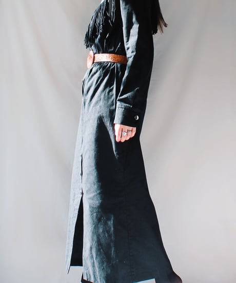 【tiny yearn】Painting Fringe Western Shirt Dress