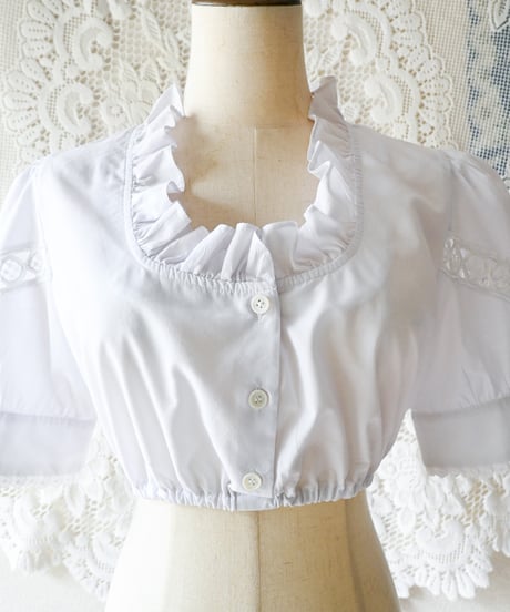 【Seek an nur】Euro Cropped Puff Dirndl Blouse