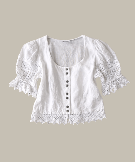 【Seek an nur】Euro lace linen dirndl blouse