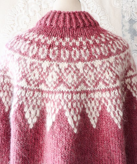 【tiny yearn】Nordic Hand Knit Over Sweater