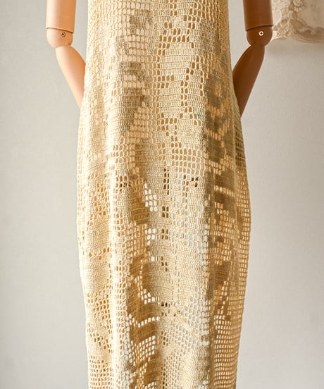 【Seek an nur】Vintage crochet cami dress