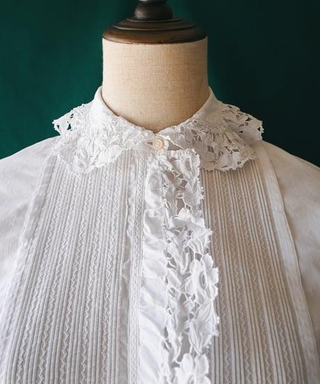 【Seek an nur】French Antique Cotton Night Blouse