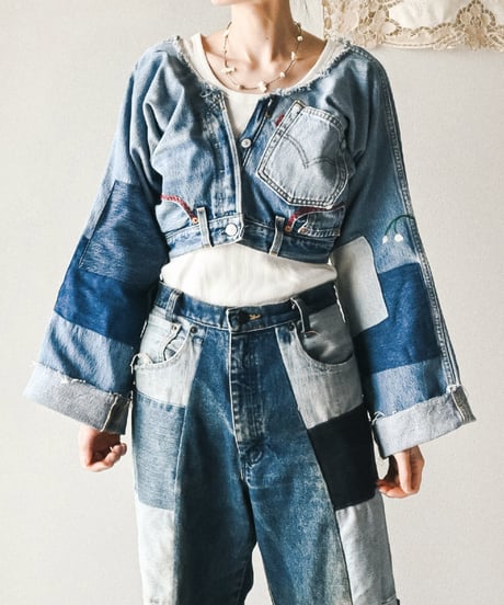 【curoam】Levi's denim pants reworked jacket