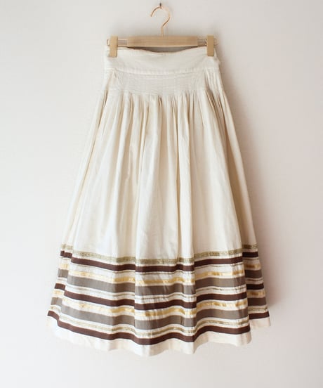 【Seek an nur】Euro Ribbon Cotton Wrap Skirt