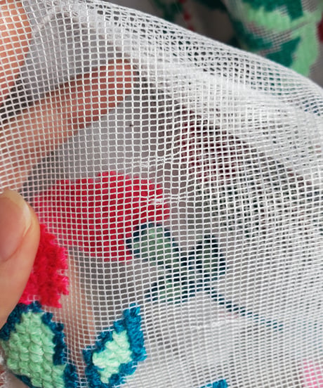 【tiny yearn】Romanian Vintage Embroidered Tulle Blouse