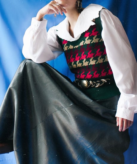 【tiny yeran】Metallic Gray Flare Long Skirt