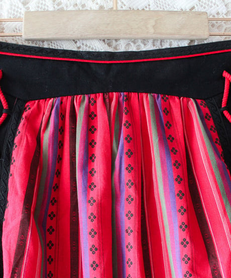 【tiny yearn】Euro Mulch Stripe Flare Trachten Skirt