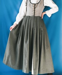 【tiny yearn】Tyrolean Check Dirndl Dress