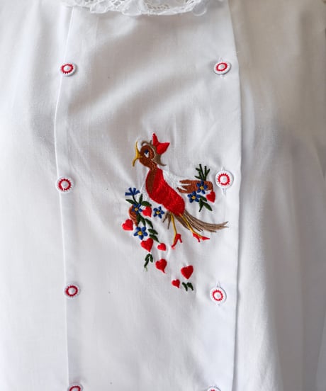 【tiny yearn】⁡Euro Embroidered Lace White Blouse