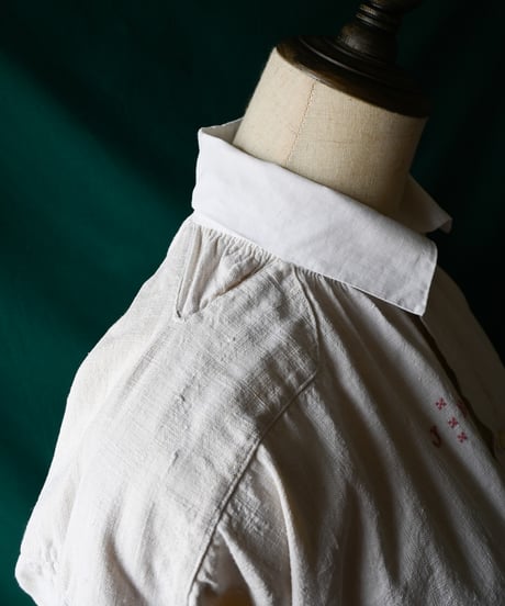 【Seek an nur】1900-20's French Antique Linen Smock