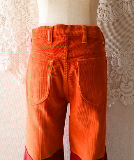 【tiny yearn】Euro Corduroy Bicolor Flare Pants