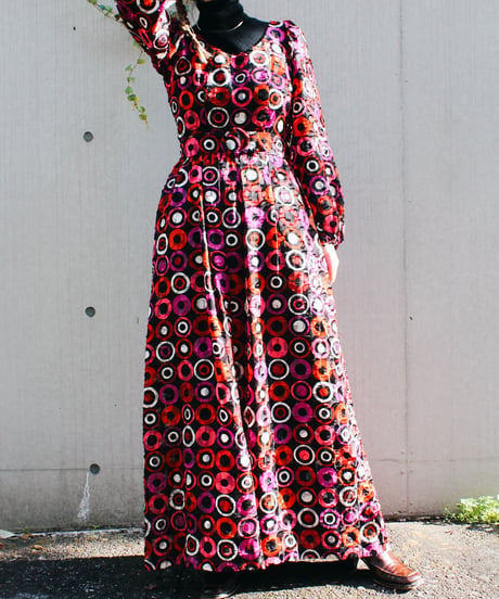 【tiny yearn】1970's Vintage German Sheer Maxi Dress