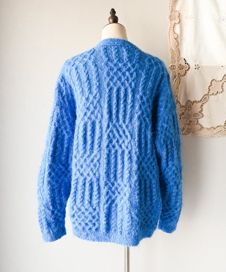 【tiny yearn】Cable Mohair Knit Over Cardigan
