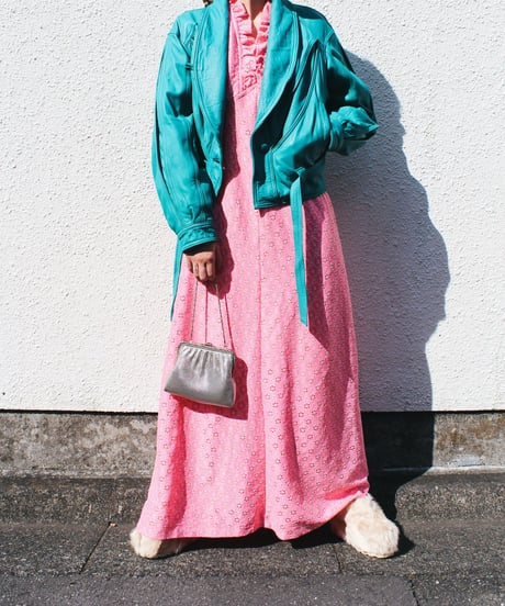【tiny yearn】1960's Floral Lace Maxi Dress