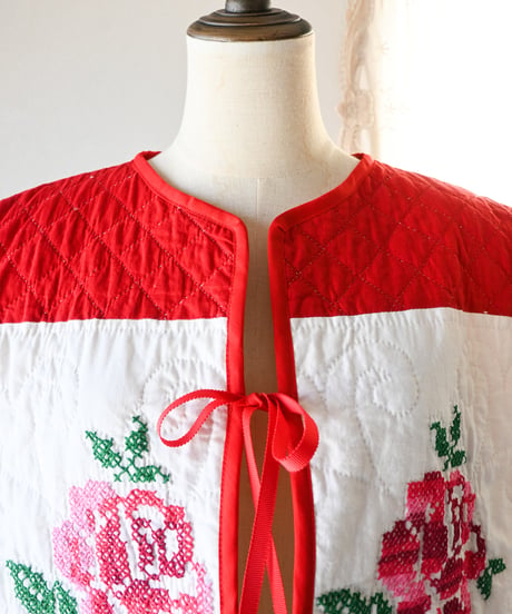 【tiny yearn】Vintage patchwork quilted vest