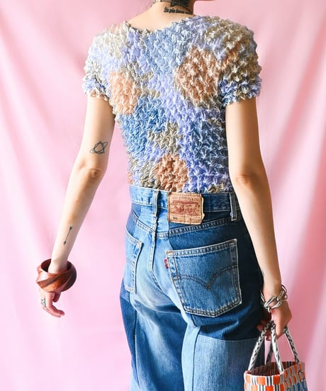 【tiny yearn】Euro Floral Popcorn Tops