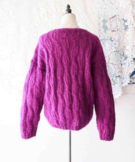 【tiny yearn】Lace Mohair Knit Sweater