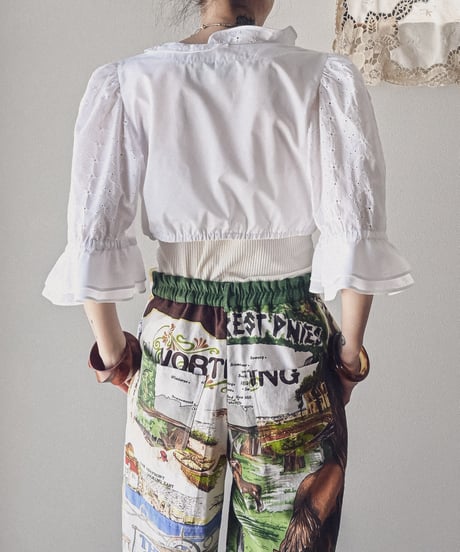 【Seek an nur】Euro cropped puff dirndl blouse