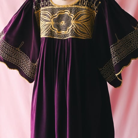 【tiny yearn】Embroidered Ethnic Flare Dress
