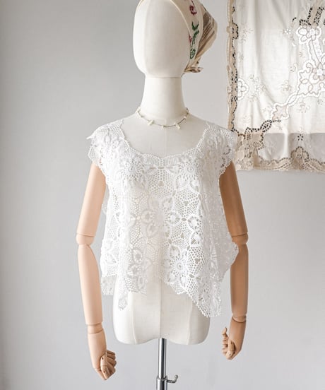【Seek an nur】Vintage cotton crochet cami