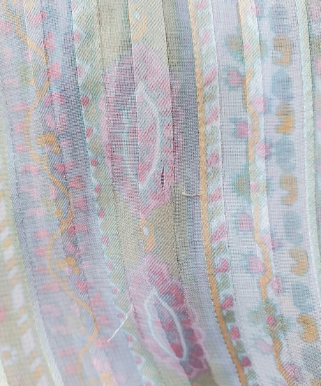 【tiny yearn】Frill Design Mulch Stripe Sheer Blouse