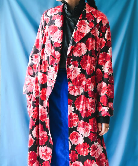 【tiny yearn】1970's Floral Art Dress Gown
