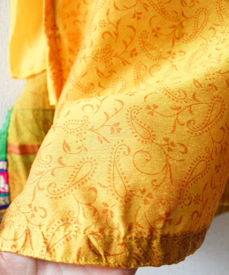 【tiny yearn】Paisley Embroidered Ethnic Slit Dress
