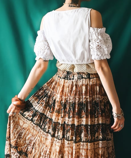 【Seek an nur】Euro Cropped Lace Dirndl Blouse
