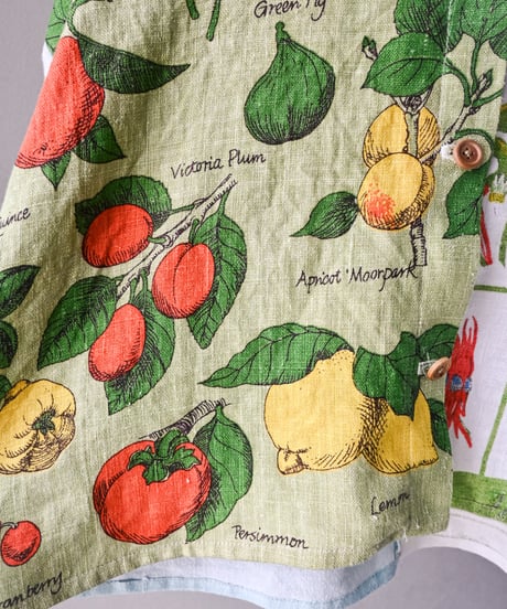【curoam】Vintage tea towel patchwork shirt