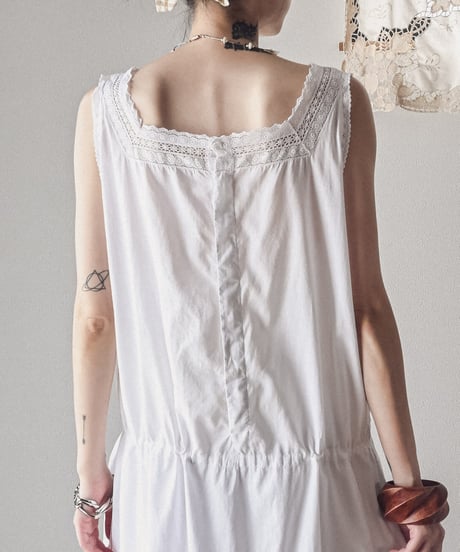 【Seek an nur】1900-20's antique cotton night dress