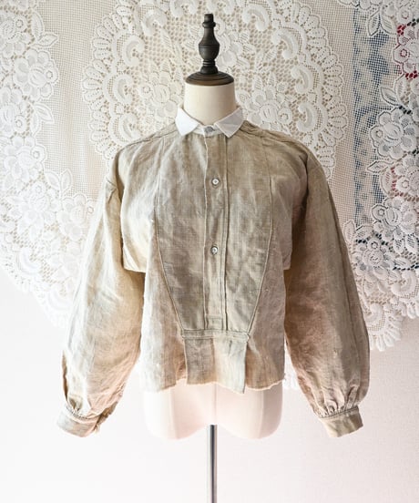【Seek an nur】French Antique Linen Smock