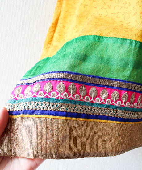 【tiny yearn】Paisley Embroidered Ethnic Slit Dress