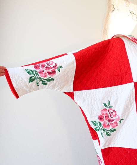 【tiny yearn】Vintage patchwork quilted coat