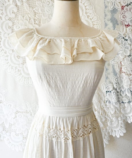 【Seek an nur】1970's Vera Mont Paris Maxi Dress